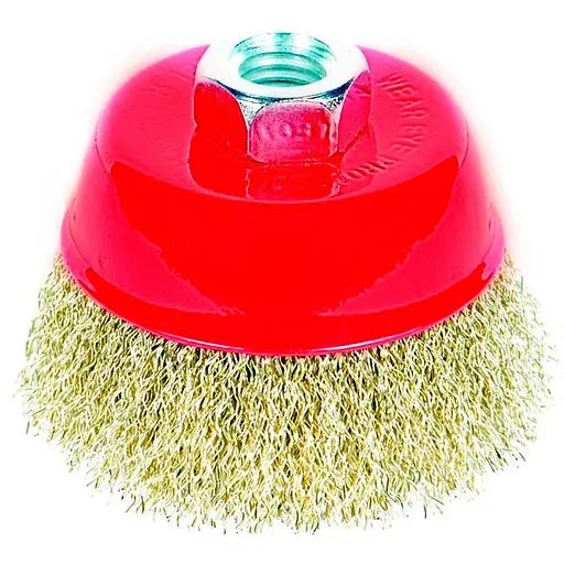 Щітка дротяна чашоподібна Sigma Ø125мм М14×2мм (латуньованна) (9014121) - фото 1