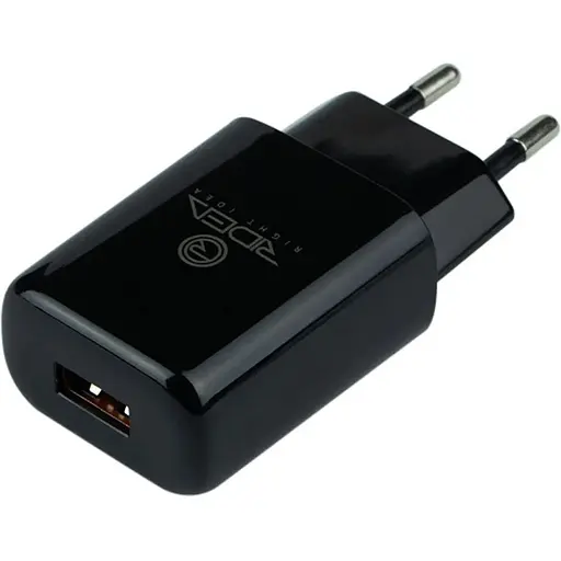 Мережевий зарядний пристрій Ridea RW-11111 Element Auto-ID USB - microUSB 2.1 A Black - фото 4