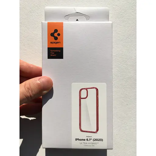 Протиударний прозорий чохол Spigen Ultra Hybrid  для iPhone 15 Red Crystal ACS06794 - фото 2
