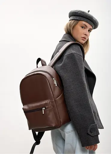 Жіночий рюкзак Sambag Talary шоколадний 35 х 25 х 12 см (35312020) - фото 1