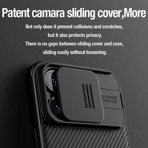 Карбонова накладка Nillkin CamShield Pro для Apple iPhone 15 Pro 6.1 Black - фото 6