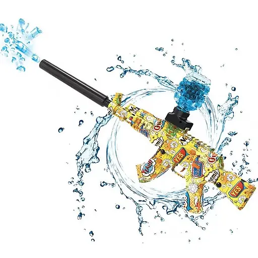 Бластер автоматический OldBro Auto AK 47 Gel Ball с гель шариками орбиз 10500 шт. eXtream yellow - фото 1