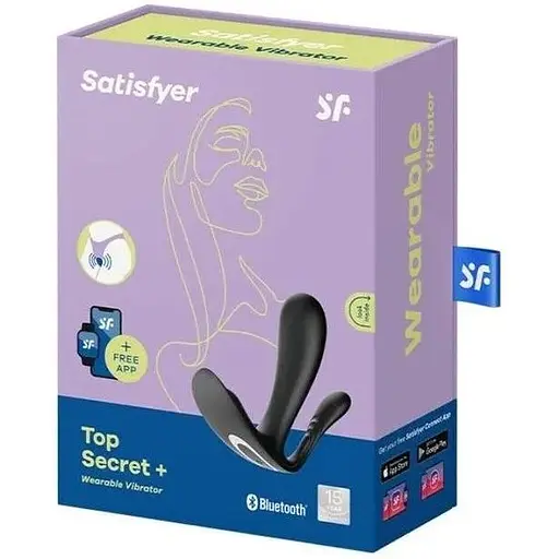 Подвійний смарт-вібратор у трусики Satisfyer Top Secret+ Чорний - фото 3