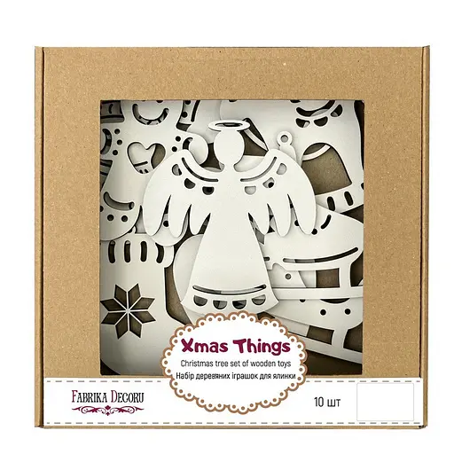 Набір ялинкових прикрас "Зимові атрибути" FDZ-533-1, 10 шт