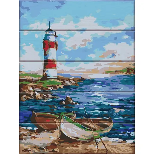 Картина за номерами на дереві Маяк ArtStory 30х40 см кольорова 000169515