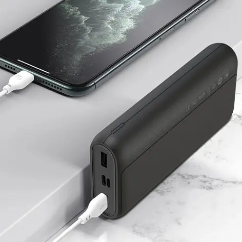 Портативний зовнішній акумулятор Power Bank XO PR122 20000mAh (Black) - фото 5