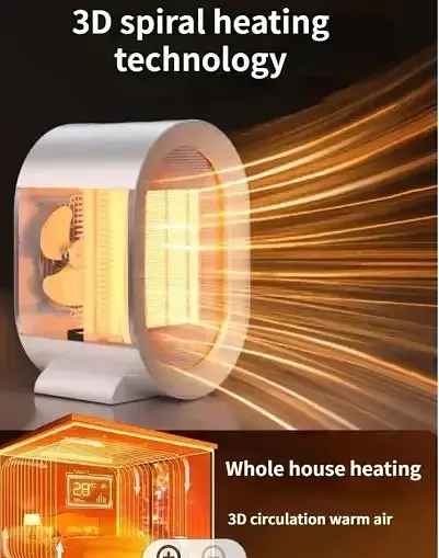 Нагреватель мини тепловентилятор настольный XH 1201 1200W керамический нагреватель - фото 2