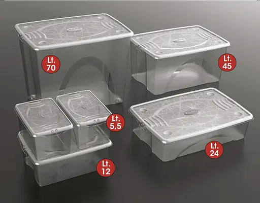 Контейнер для хранения Selfy Box 60x40x28h, 45 л прозрачный - фото 4