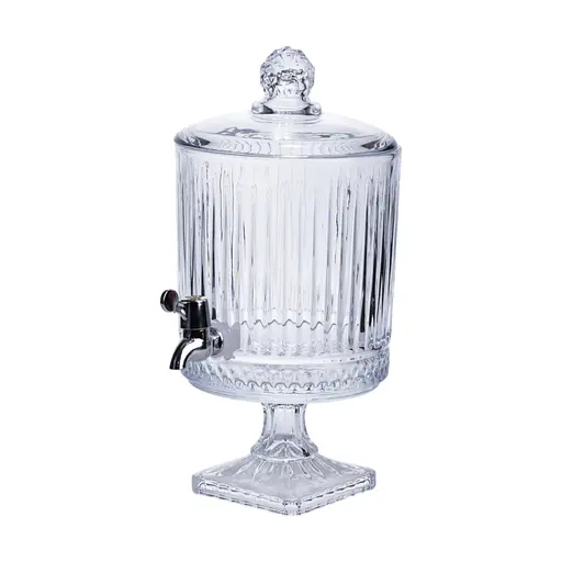 Лимонадниця з краном скляна 4.5 л диспенсер для напоїв лимонадник із краном Прозорий Yiwu HP-19-285 - фото 1