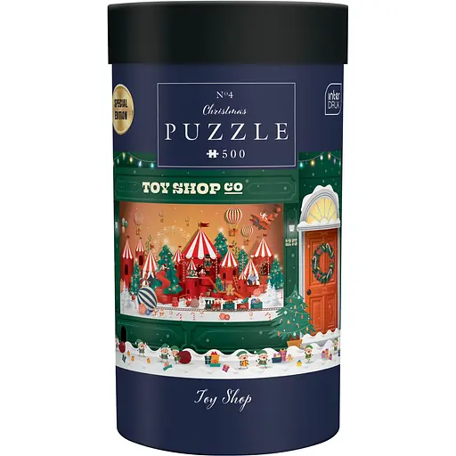 Пазлы трехслойные Interdruk Christmas Toy Shop в картонной тубе 500 шт. (376213)