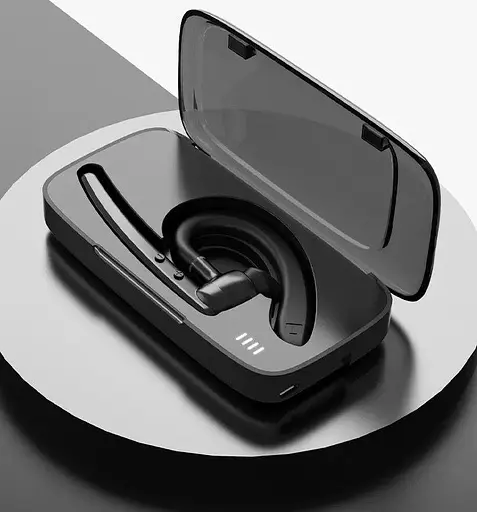 Бездротова Bluetooth гарнітура K10 з індикатором заряду кнопками управління шумозаглушенням Бізнес гарнітура - фото 4