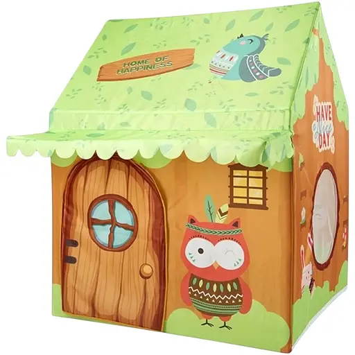 Дитячий складаний намет 889-241 A, 100x80x125 см у вигляді лісової хатинки, різнокольоровий