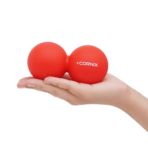 Массажный мяч двойной Cornix Cornix Lacrosse DuoBall 6.3 x 12.6 см XR-0112 Red - фото 2
