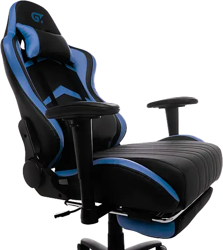 Геймерское кресло GT Racer черное с синим (X-2534-F Black/Blue) - фото 8