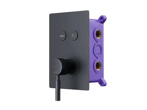 Душова система прихованого монтажу Corsan CMZ066MBL black + BOX 646987, Чорний матовий - фото 4