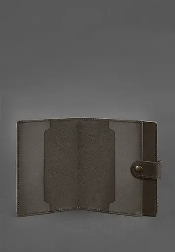 Кожаная обложка-портмоне для удостоверения офицера 11.0 темно-коричневая Crazy Horse - фото 3