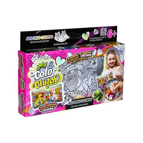 Пенал розмальовка "My color Clutch" Danko Toys CCL-01-01U Поні