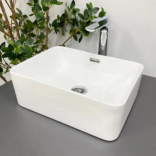 Умивальник VBI Arabba S white накладний VBI-013500, Білий - фото 5