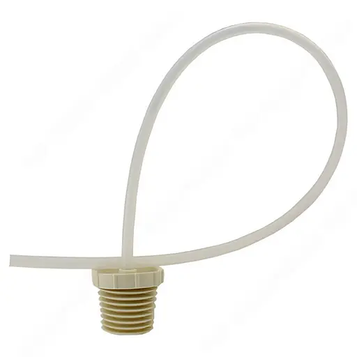 Силиконовая пробка крышка с трубкой для винных бутылей 10–20 л герметичная, универсальная, 6 ребер фиксации, трубка 79 см Белый 88280 - фото 1