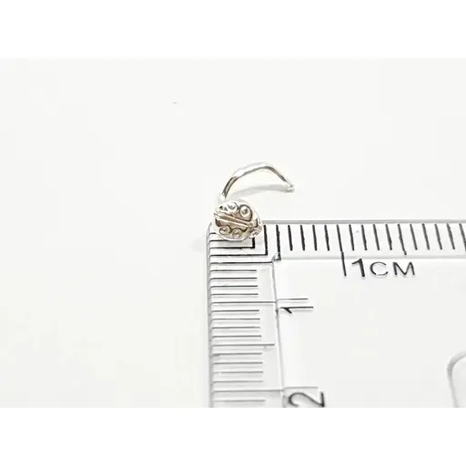 Серебряная серьга-пирсинг в нос Dear. 1008С - фото 2