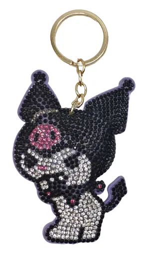 Брелок зі стразами Зайчик Kuromi 9 см 135-KU