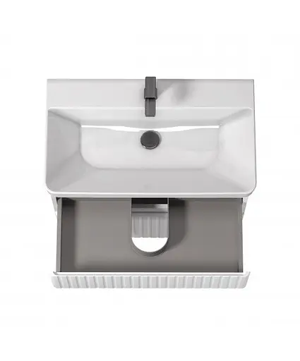 Тумба Мойдодир Fluffy 80-U з умивальником Vivace 80 Білий матовий - фото 6