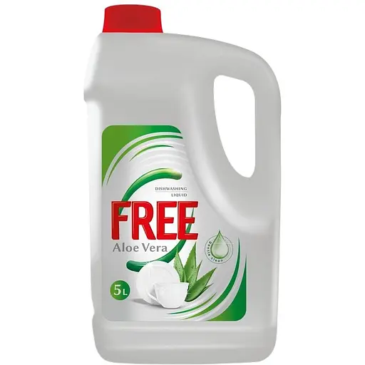 Гель для мытья посуды Free алоэ вера 5 л