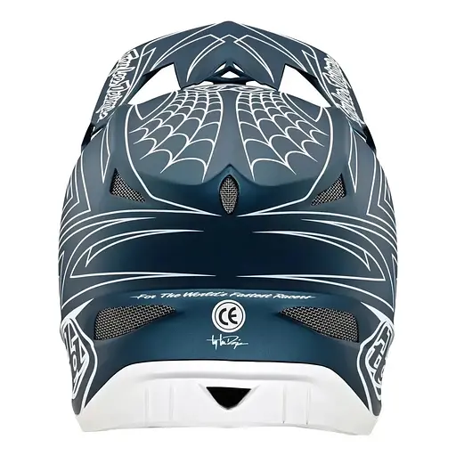 Велошолом Troy Lee Designs D3 Fiberlite SpiderStripe Blue M (1106-198550033) - фото 3