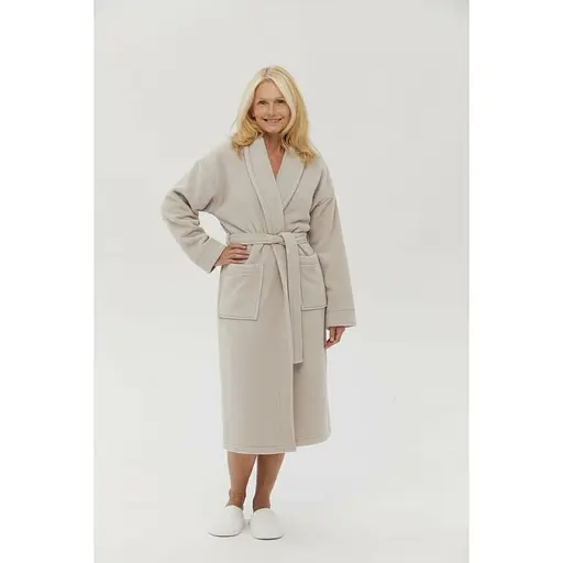 Халат Lotus Home Bold New махровый 2XL бежевый (svt-2000022347914) - фото 4