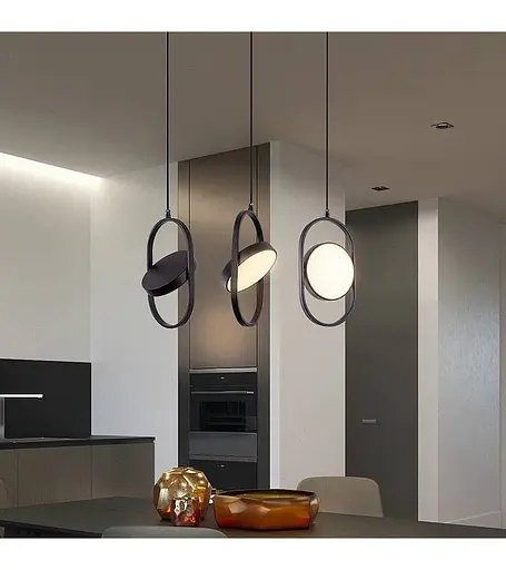 Люстра-підвіс Romin MY814- BL вертикальний чорний - фото 1