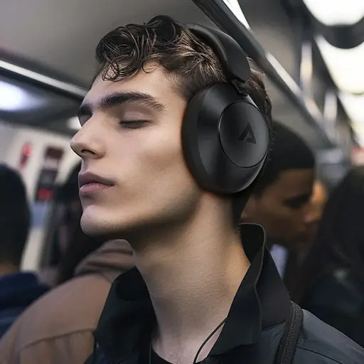 Наушники Acefast H3 active noise canceling wireless headset Black - фото 6