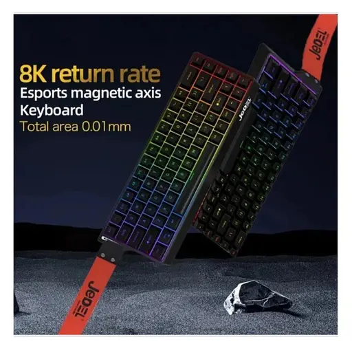 Клавіатура ігрова механічна JEDEL KL166 Hot-Swap Outemu Magnetic Swich Black - фото 5