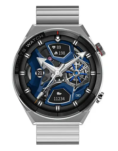 Смарт-годинник Smart Watch DT3 Mate Silver 2 ремінця силіконовий та металевий - фото 3