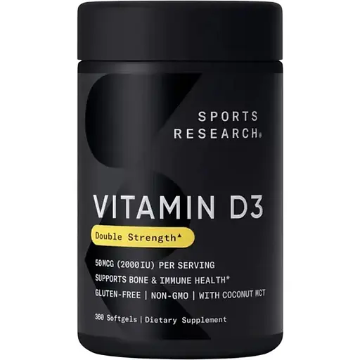 Витамины Sport Research Vitamin D3 2000 IU 360 softgels (1086-2023-10-4400)