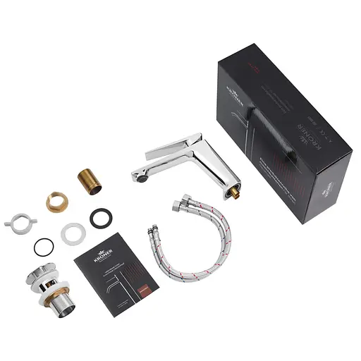 Смеситель для раковины Kroner KRP Ersel - C0111BV с донным клапаном (CV035468) - фото 8