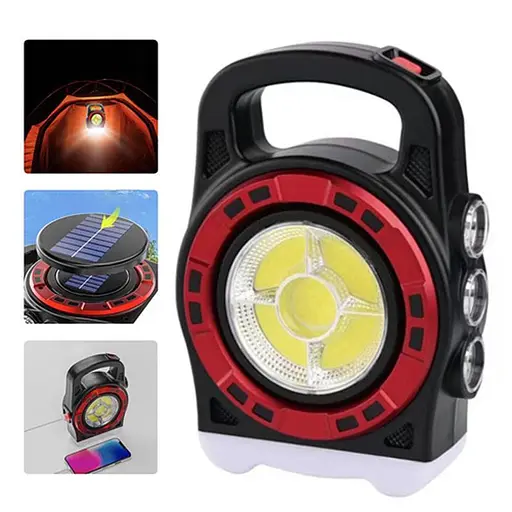 Кемпинговый фонарь HB-6678L (LED+52SMD+SMD) + солнечная панель + Power Bank + microUSB (3 режима) - фото 4