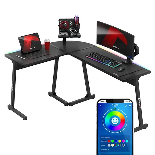 Комп'ютерний стіл Huzaro Hero 6.0 RGB LED white - фото 3