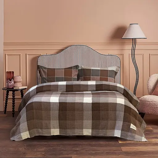 Покрывало Lotus Home Lucca muslin коричневое 240x260 см (svt-2000022350853) - фото 6