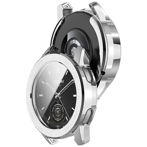 Захисний чохол Tamister для смартгодинника Xiaomi Watch S3 з плівкою сріблястий - фото 4