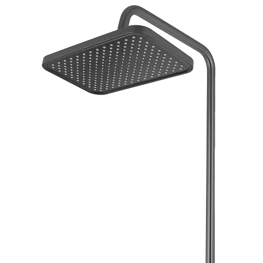 Душевая система с кнопочным переключателем из алюминия Zerix PBI-009-J 4 режима graphite ZX5850, Графит - фото 8