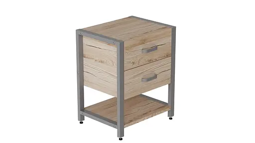 Тумба универсальная Ferrum-decor Вивьен 2/1 50x41x40 серый ДСП Дуб Сан-Марино 16мм (FRD-104182) - фото 4