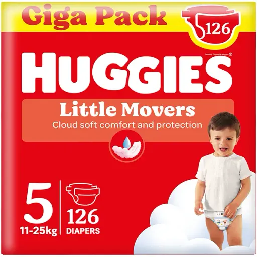 Уценка. Подгузники Huggies Little Movers GIGA 5 (11-25 кг) 126 шт.