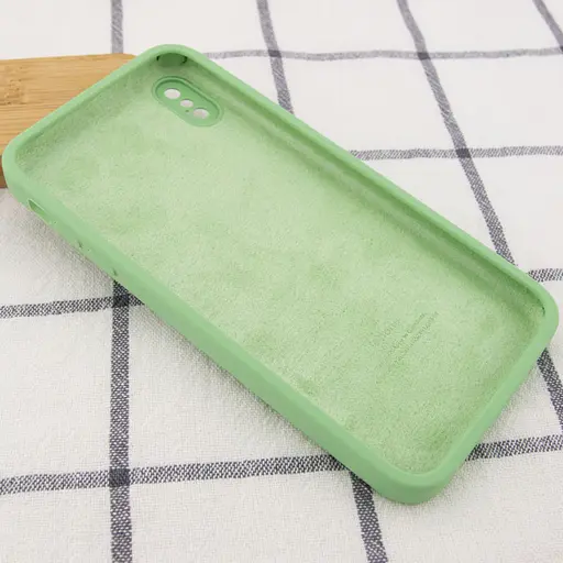 Чехол Silicone Case Square Full Camera Protective AA для Apple iPhone XS Max 6.5 Мятный/Mint - фото 3