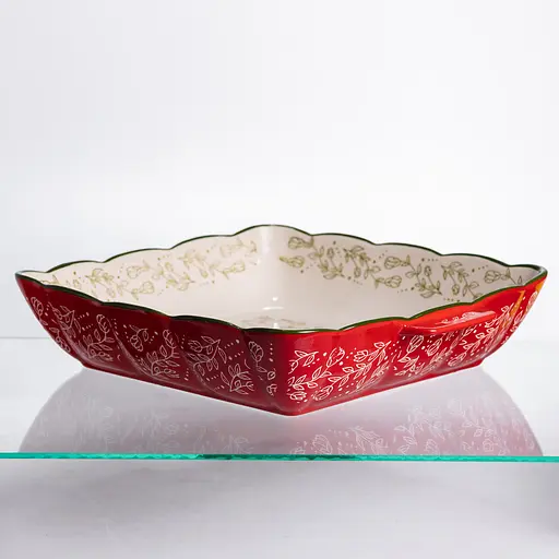 Форма для запекания Vintage 34×30×7 (см) квадратная форма для выпекания в духовке с ручками Красный Yiwu HM04-16 - фото 2