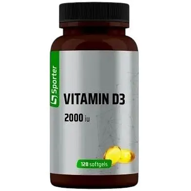 Вітамін D3 Sporter Vitamin D3 2000 IU, 120 капсул для підтримки нервової системи