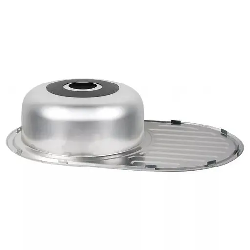 Кухонная мойка 770x500x160 мм + сифон Wezer 7750(08) Satin, Satin - фото 4