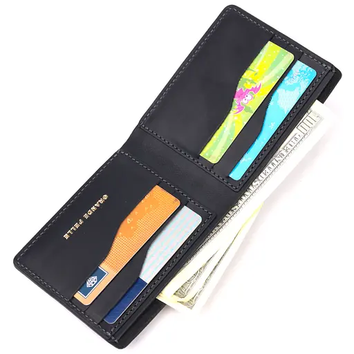 Чоловічий шкіряний гаманець Grande Pelle 11.5х9х1 см acs0024004 - фото 4