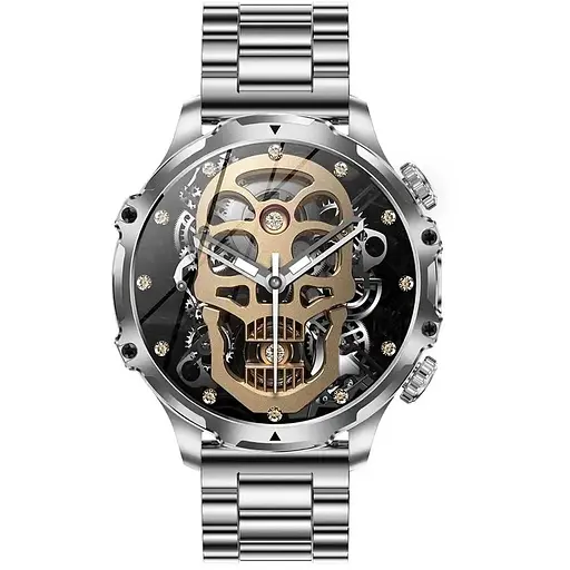Умные часы Lemfo AK75 Metal с функцией разговора Серебристый - фото 2