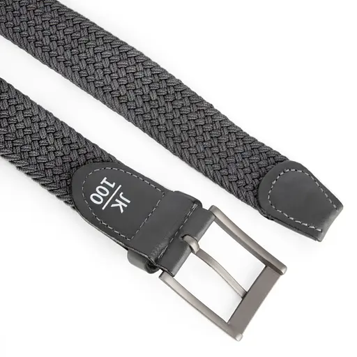 Ремень-резинка мужской JK-35003 (110 см) темно-серый плетеный - фото 3