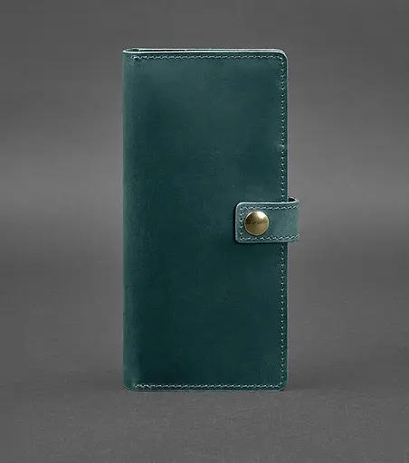 Кожаный тревел-кейс (органайзер для документов) 6.0 зеленый - фото 1